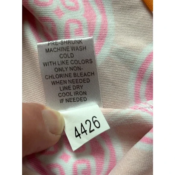 Lulu B Bright Beachy Tank Dress Pink Orange XL Medallion Greek Key Cover Up - Picture 5 of 8